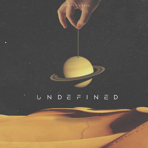 Album artwork with the title 'Design album artwork for Simply Three's upcoming album.'