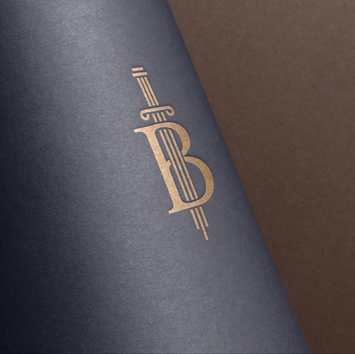 Justice logo with the title 'Logo for a law firm'