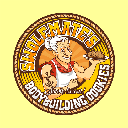 Scanning logo with the title 'Create An Eye-Grabbing Logo For Swolemate's Bodybuilding Cookies! '