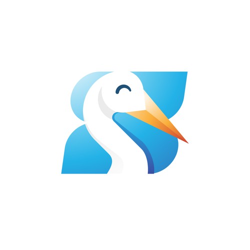 Character brand with the title 'S + Stork Logo'