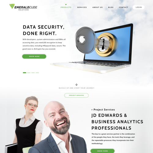 Clean website with the title 'Clean Parallax Design'