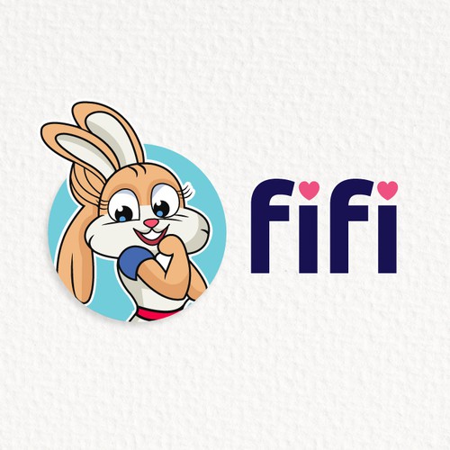 Rabbit artwork with the title 'Fifi'