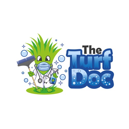 Lawn care logo with the title 'truf doc'