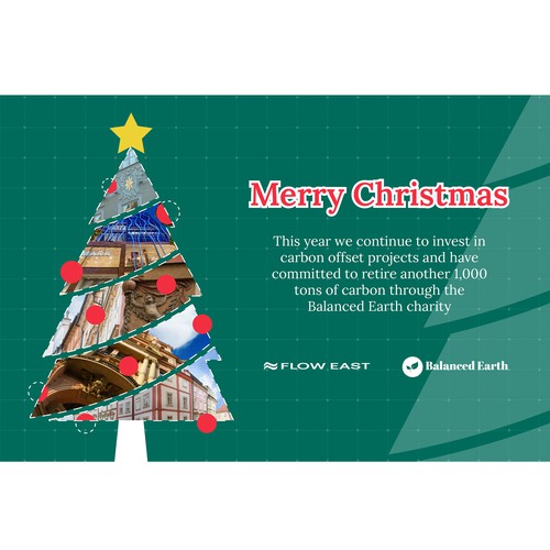 Postcard illustration with the title 'Christmas Card'