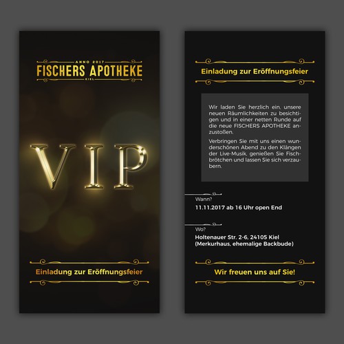 VIP design with the title 'VIP Card/Invitation'