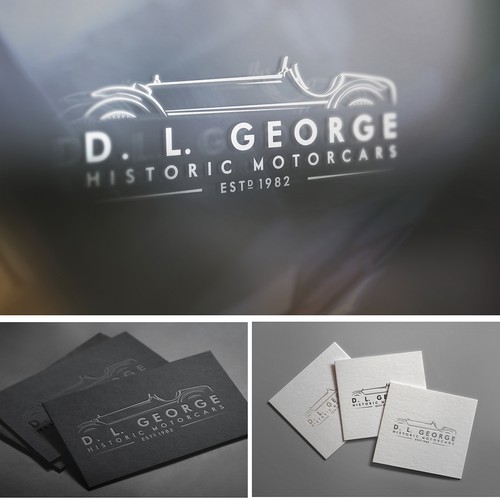 Classic logo with the title 'Logo for D. L. George Historic Motorcars'