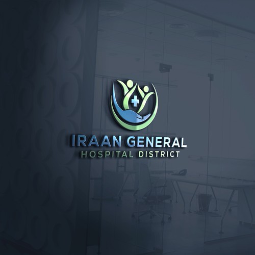Hospital logo with the title 'Logo Design for Iraan General Hospital Brand'