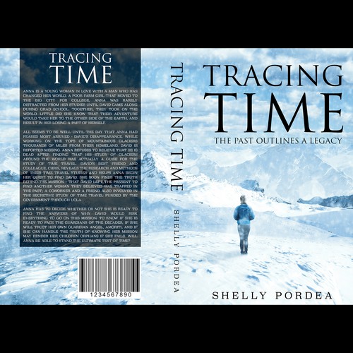 Romantic book cover with the title 'Tracing time.'
