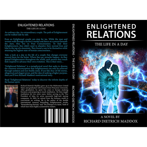 Meditation book cover with the title 'Book Cover Design for Enlightenment Book'