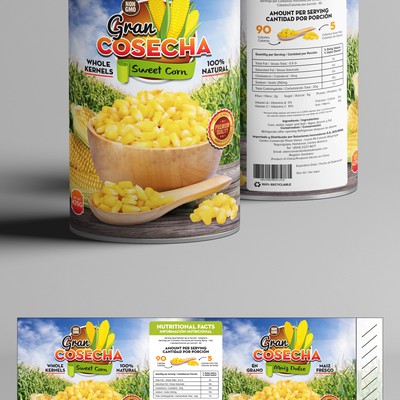 Canned Sweet Corn Design 