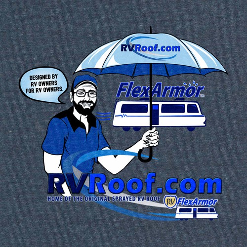 Industrial t-shirt with the title 'Contes for RVRoof '