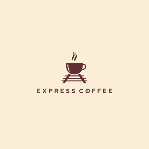 Railway design with the title 'EXPRESS COFFEE'