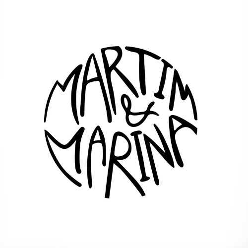 Grayscale design with the title 'Tattoo Design using the Names of Son and Daughter'