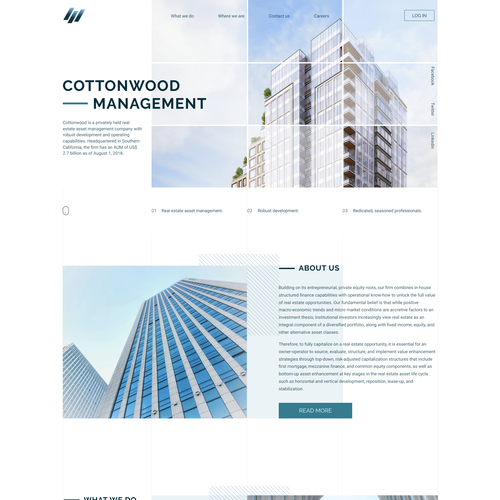 Architecture website with the title 'Real Estate Company Website'