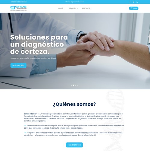 Spanish design with the title 'Genetic Laboratory'