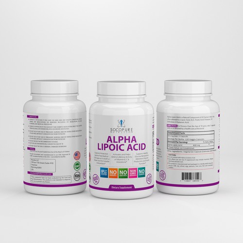 Contemporary label with the title 'Create a contemporary design for nutritional supplement'
