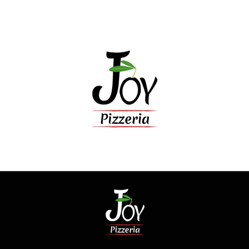 Olive logo with the title 'Joy Pizzeria'