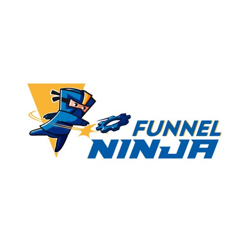 Funnel logo with the title 'Logo Funnel Ninja'