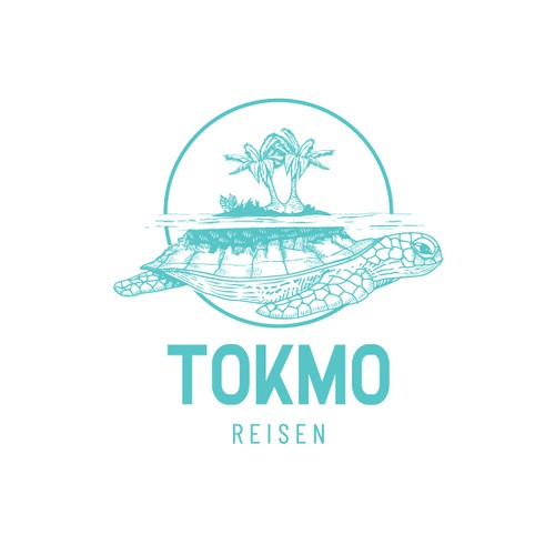 Travel agency design with the title 'Tokmo Reisen'