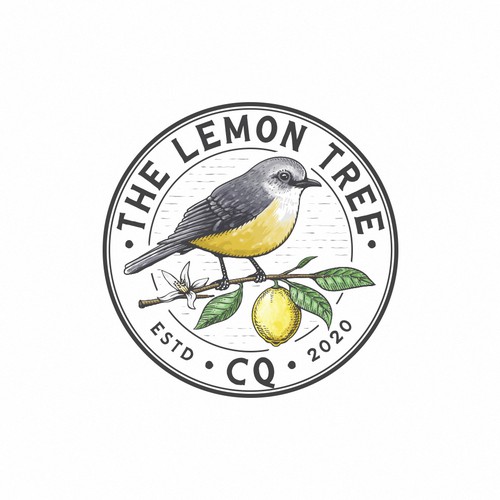 Branch design with the title 'The lemon tree CQ'