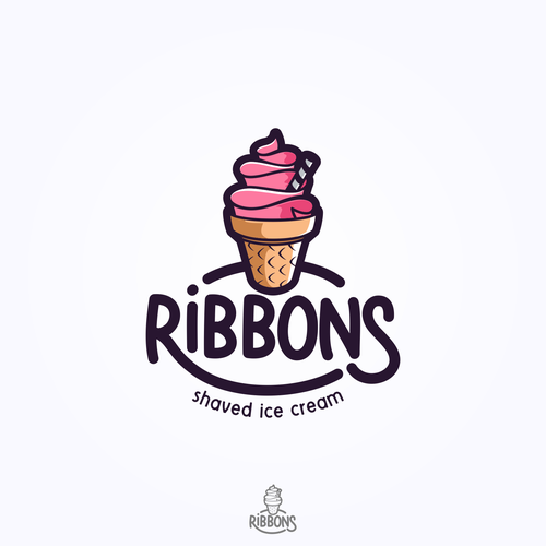 Ice cream design with the title 'ice cream ribbons'