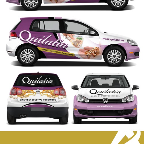 Car graphics design with the title 'Car Wrap for Quilatia'