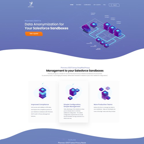 Professional website with the title 'Phennecs website reimagining / redesign'