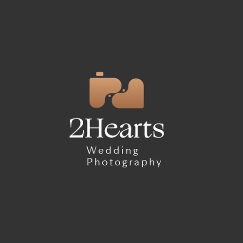Photography brand with the title 'Dual Meaning Heart + Dove logo Concept'