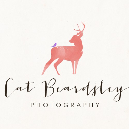 Watercolor logo with the title 'I need your expertise for a timeless and natural photography logo'
