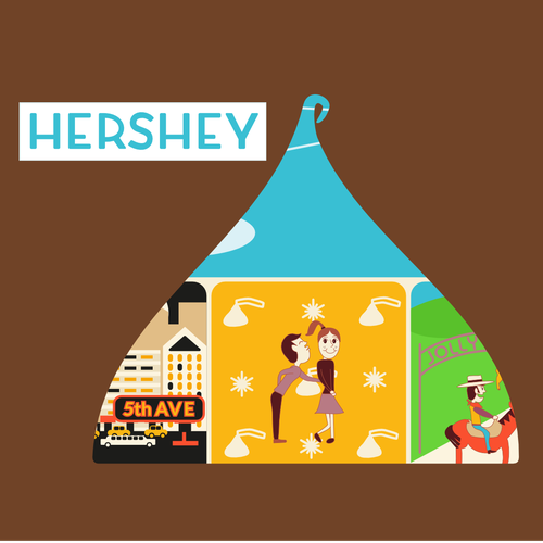 Plane logo with the title '99designs Community Contest: Reimagine Hershey's Logo!'