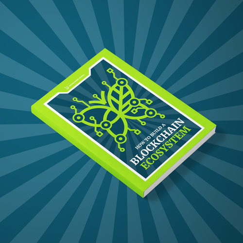 Bitcoin design with the title 'Book and Book cover design Blockchain Ecosystem'