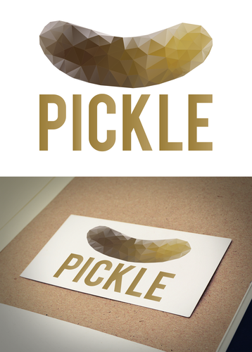 Realistic logo with the title 'Low-Poly Logo Design for Food App'
