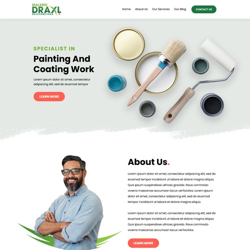 Company website with the title 'Malerei Draxl'