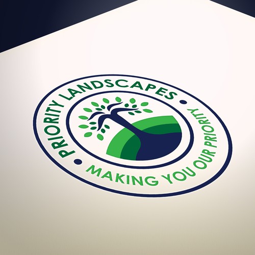 Landscape design with the title 'Landscaping company logo'