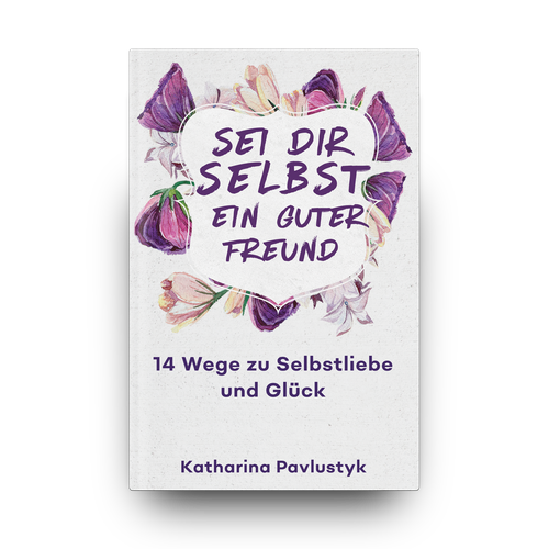 Purple book cover with the title 'Sei dir selbst ein guter Freund'