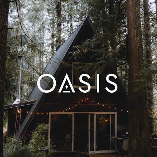 Cabin logo with the title 'Logo - Oasis'