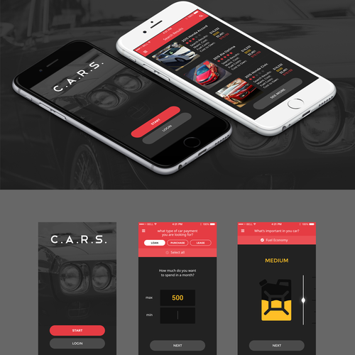 UI design with the title 'Iphone App Design'