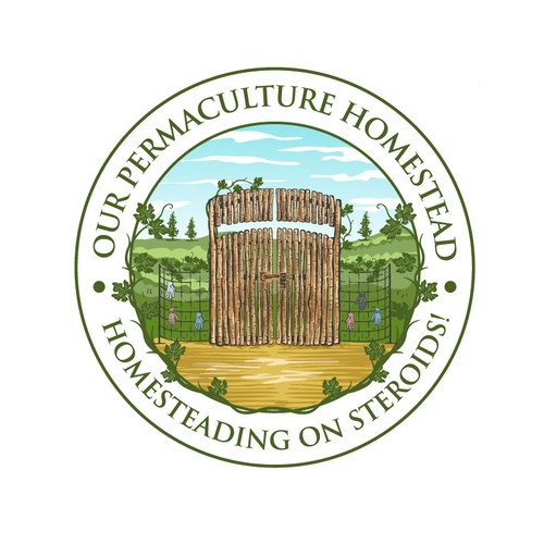 Fence design with the title 'OUR PERMACULTURE HOMESTEAD'