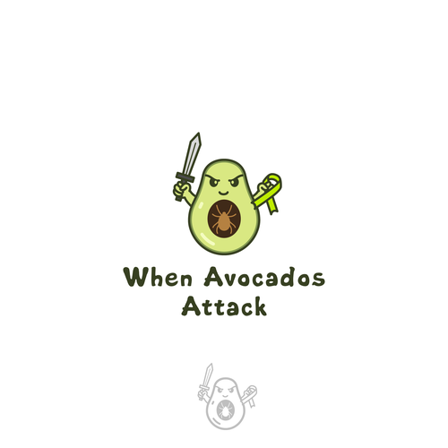 Avocado design with the title 'Playful Avocado Logo'