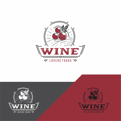 Tour logo with the title 'Wine Lovers Tours'