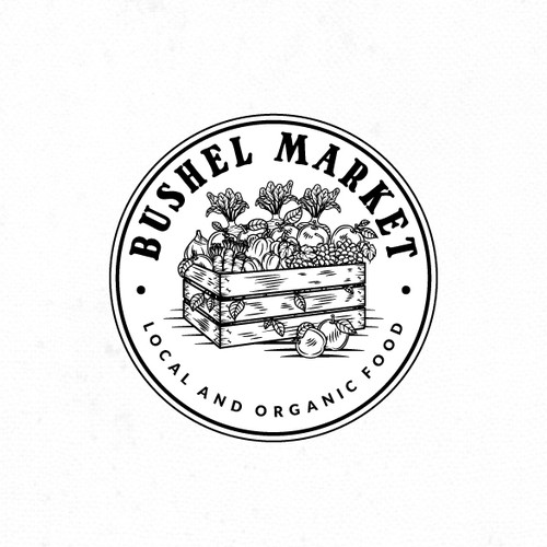 Apple logo with the title 'Vintage logo for fresh food market logo'