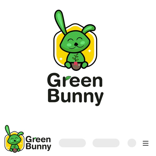Bunny logo with the title 'Green Bunny'