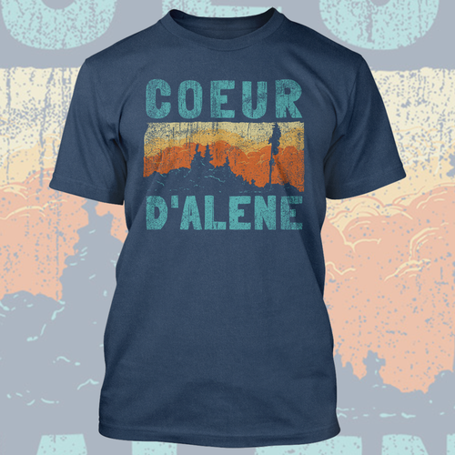 Travel t-shirt with the title 'Coeur d'Alene T-Shirt Fall Merchandise'