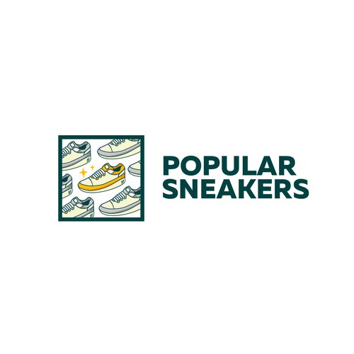 Speaker logo with the title 'Logo for sneackers shop'