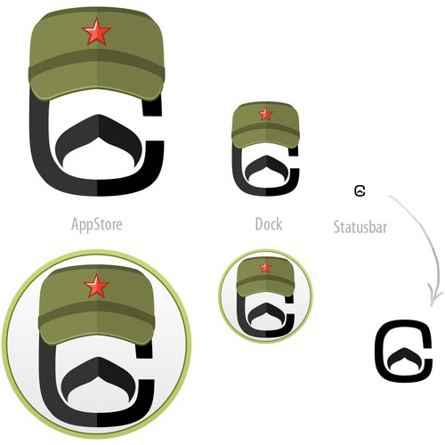 IOS 7 design with the title 'Icon for native Mac screencasting app'