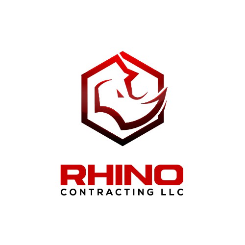 Glossy design with the title 'Bold Rhino Logo for Construction Company'