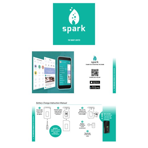 Manual design with the title 'Instruction manual'