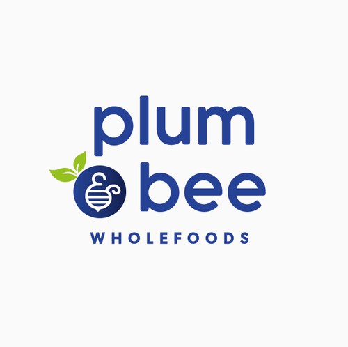 Tropical logo with the title 'Minimal Logo Concept for Plum & Bee'