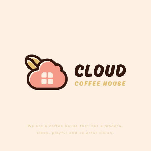 Pictorial logo with the title 'Cloud Coffee House'