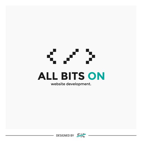 Real logo with the title 'Logo Design for All Bits On'